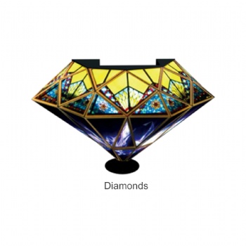 LED diamond-shaped DJ booth display screen